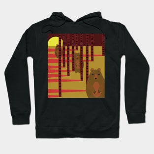 Bears hiding in the woods Hoodie